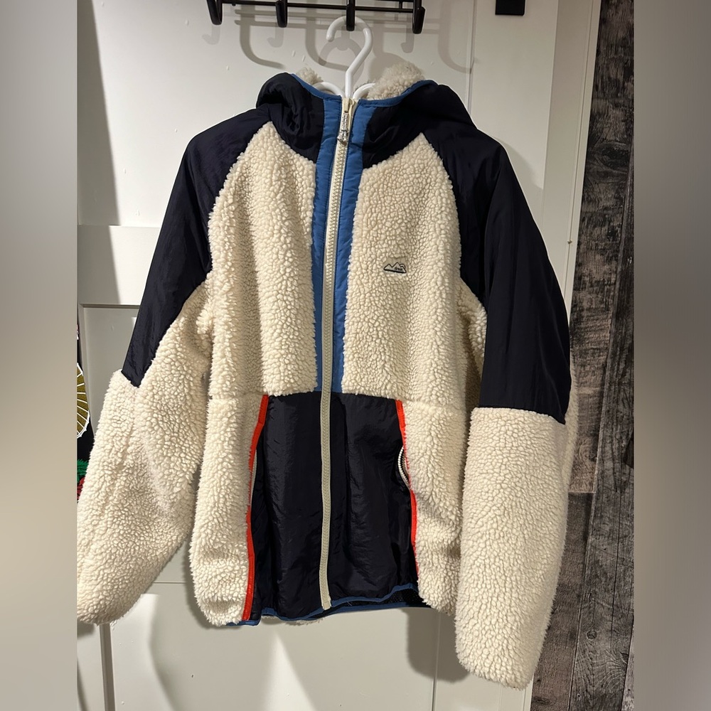 Fleece hooded zip up jacket